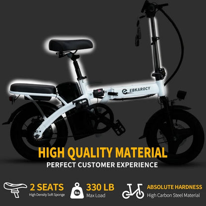 Ebikes for Adults, 400W Motor 22MPH Max Speed, 14” Tire, 48V 15AH Removable Battery for Electric Bike